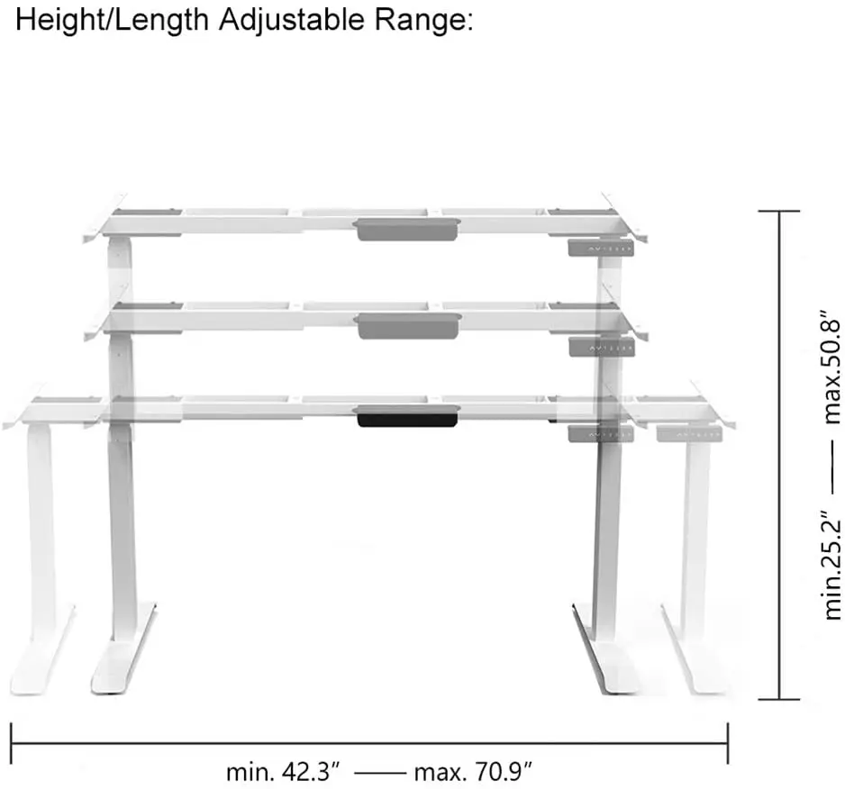 Superior Quality Height Electric Lift Table Healthy Automatic Office uplift Desk Frame Wiht Lift Mechanism (only frame)