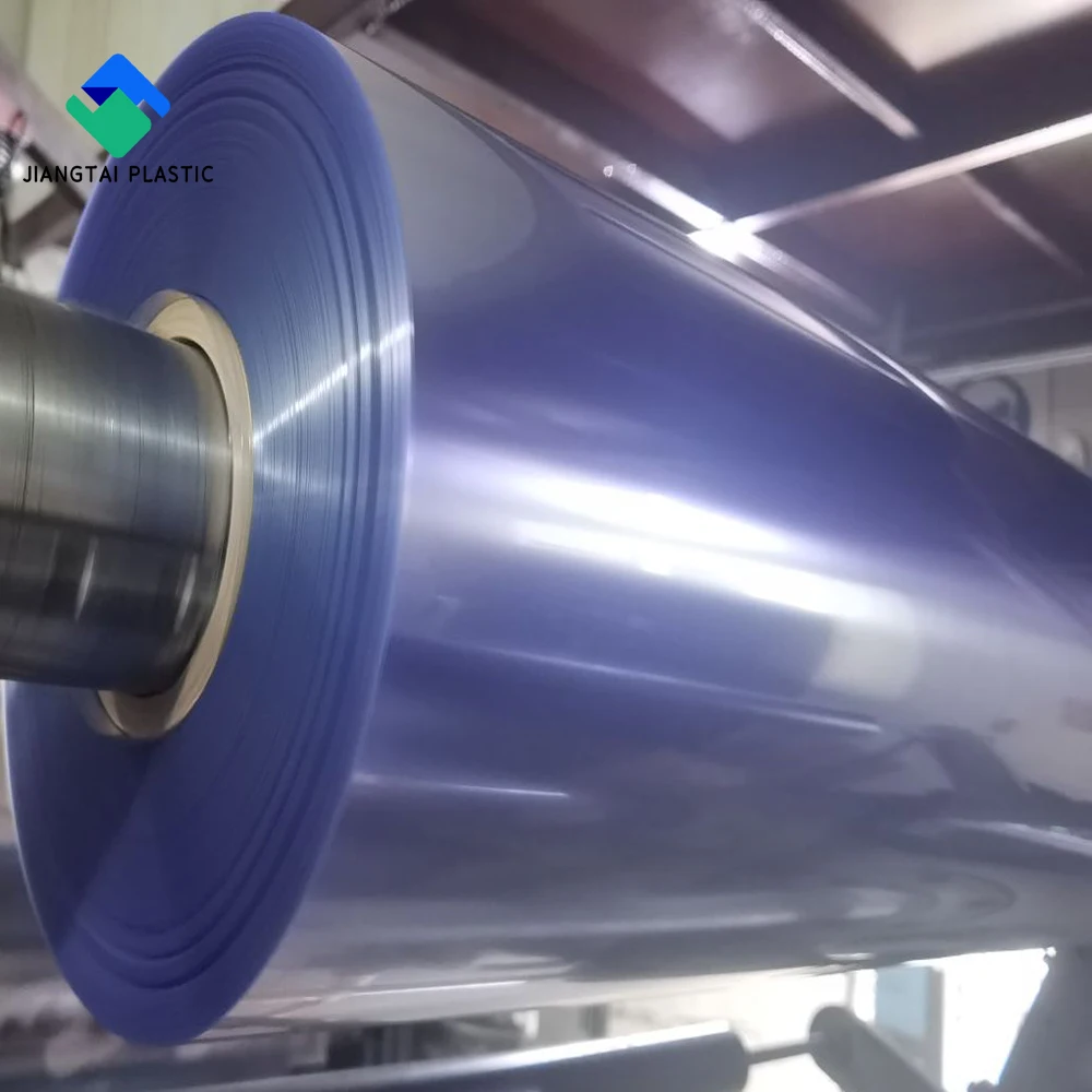 Jiangtai Clear Plastic PVC Film Roll Rigid Transparent High Gloss Surface Waterproof for Chemical Use Direct Chinese Factory