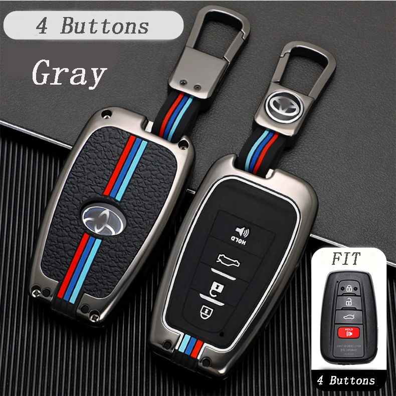 High Quality Zinc Alloy Car Key Case Cover For Toyota Camry Rav4 Highlander Avalon Corolla Protect Shell Accessories Car Styling