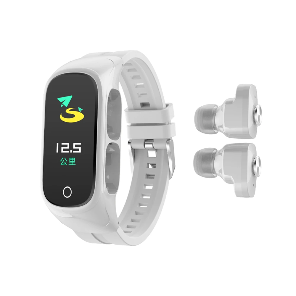 New Design Wireless Sports Smart Bracelet 2 in 1 Smart Bracelet with Blue tooth Earphone