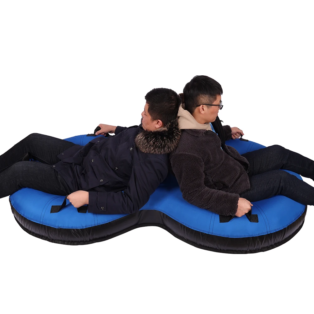 Winter Sport Hard Bottom rubber tire towable Grass Sand Sled Ecos Inflatable Ski Cold resistant Adult Snow Tube With Nylon Cover