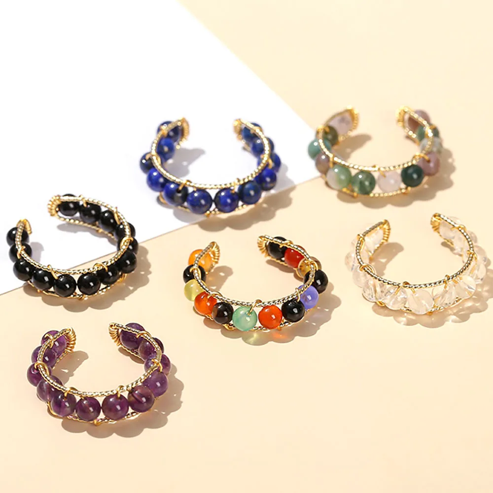 Natural crystal ring diamond ring fashion jewelry rings