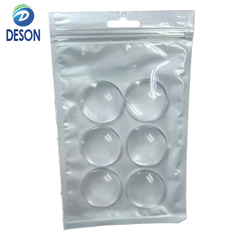 Deson Clear Door Stoppers Wall Protector Rubber Wall Protectors from Door Knobs Self Adhesive Round Door Bumper