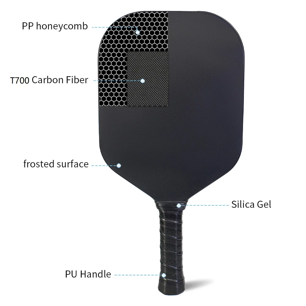 Professional Thermoforming Edgeless Pickleball Paddles Producer 16mm Toray T700 Widened Carbon Fiber Pickleball Paddle