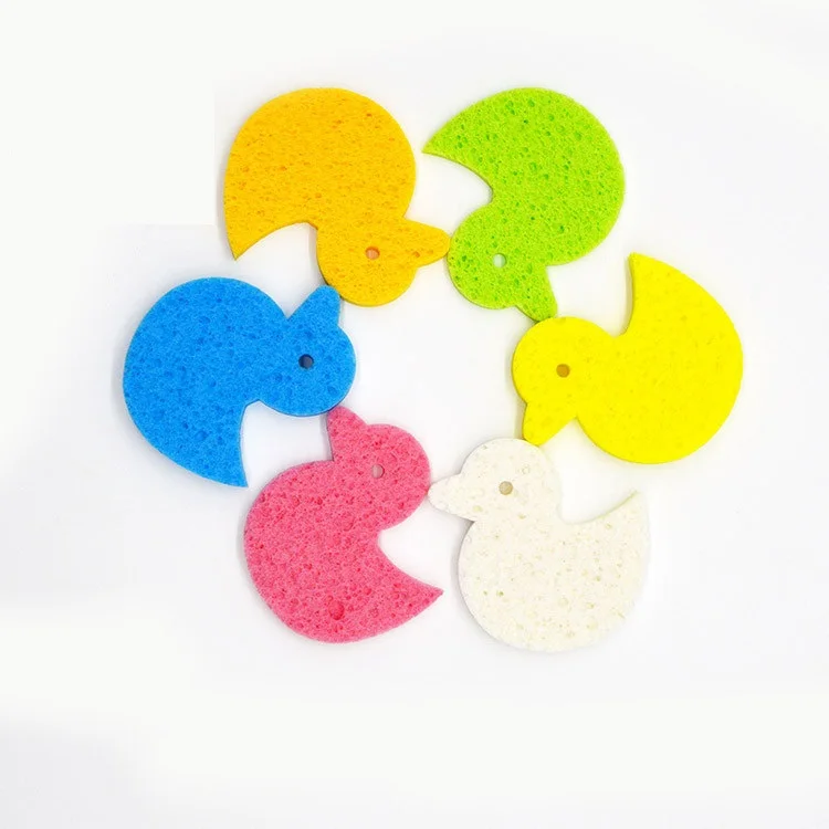 
F008 Duck shape facial cleaning compressed cellulose sponge with best price 