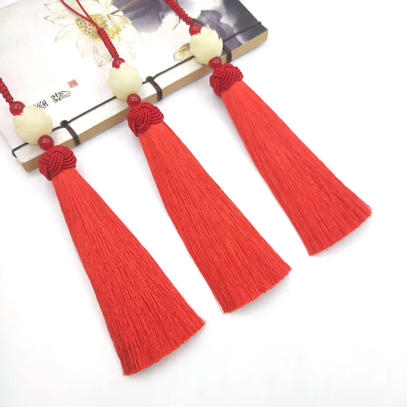New Chinese style red silk tassel diy braided decorative Chinese knot tassel