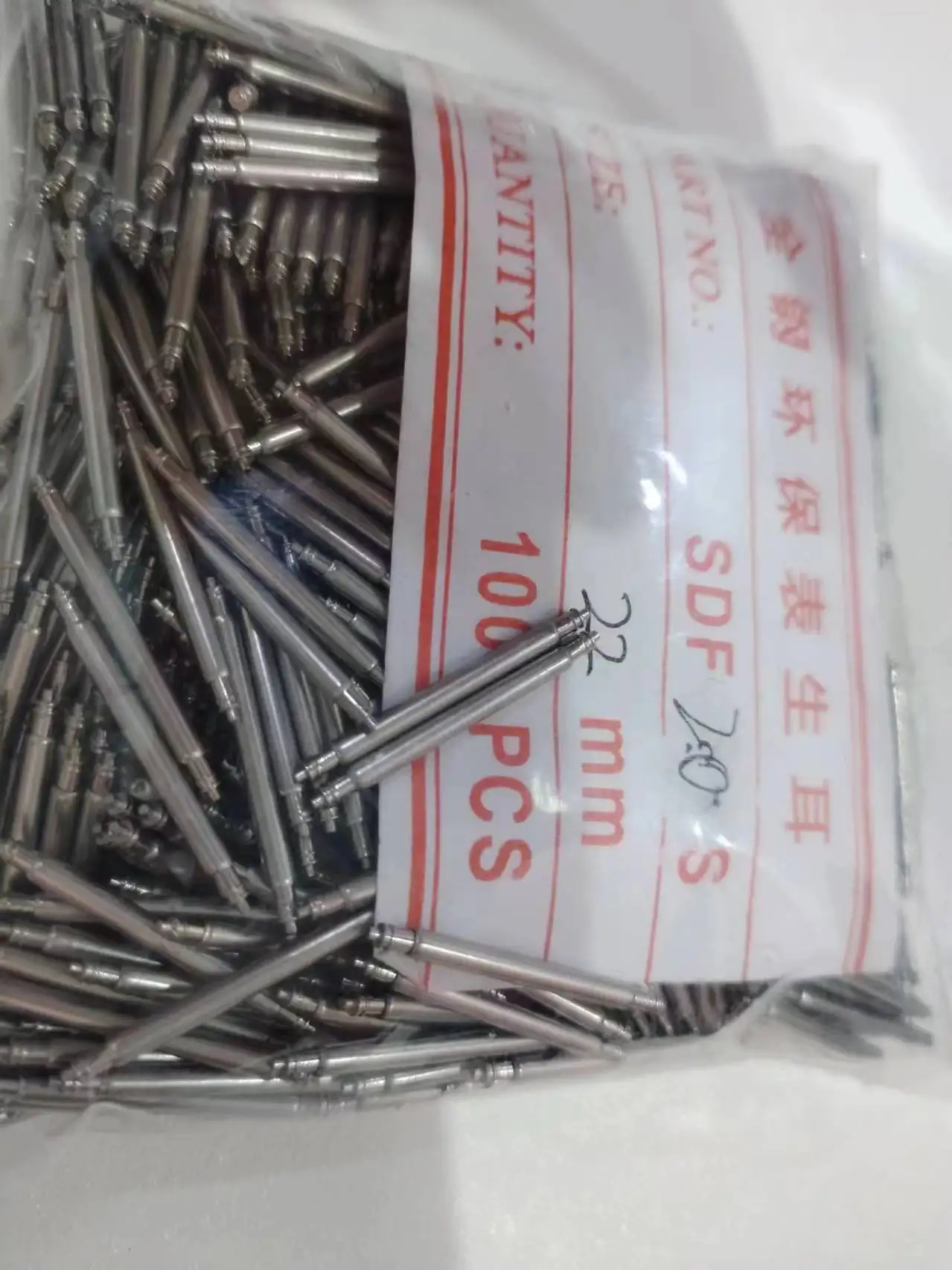 Spring strap 316L double support stainless steel buckle with replaceable 2.0MM raw ear pins