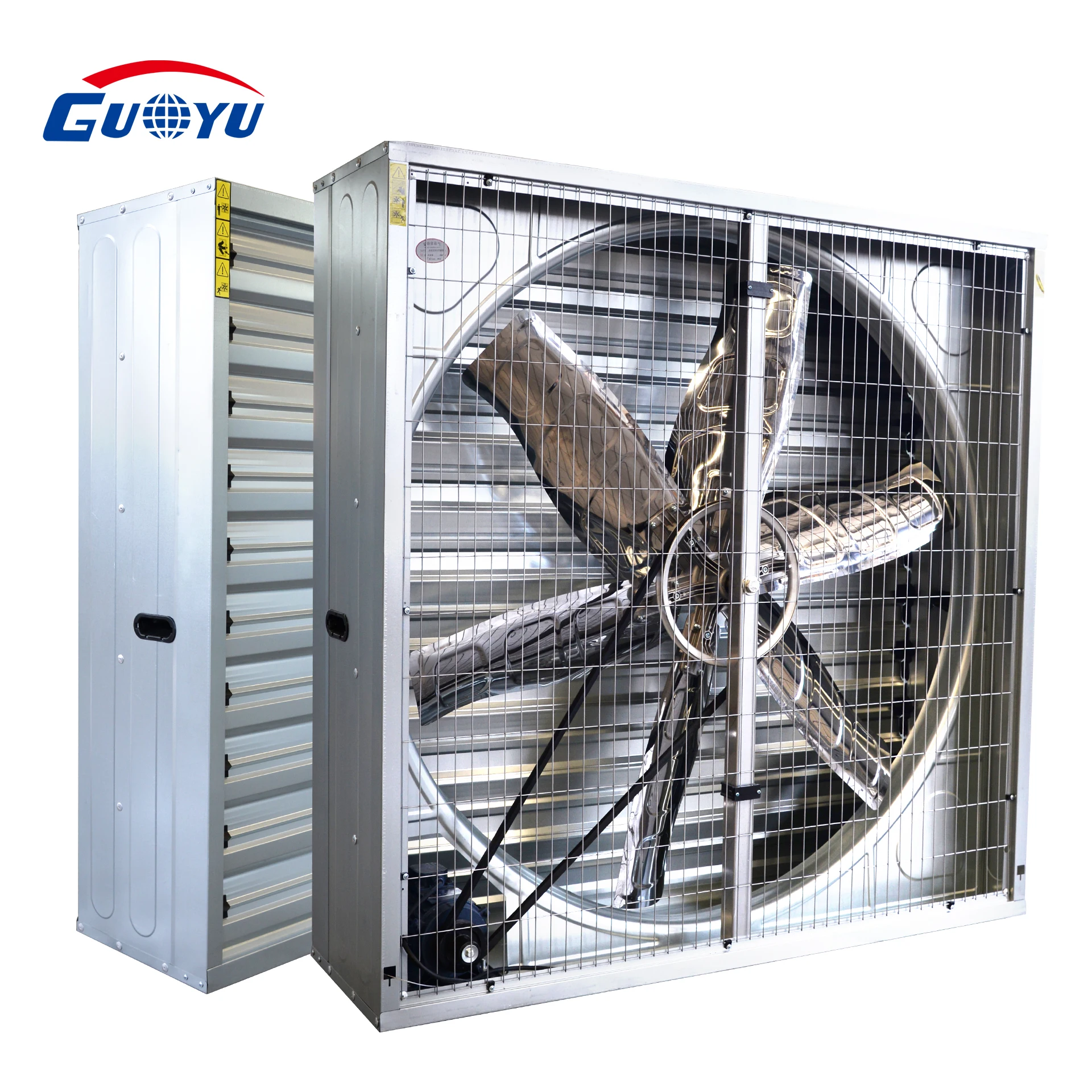 Efficient wall mounted galvanized hammer blower exhaust fan suitable for greenhouse farm ventilation and cooling