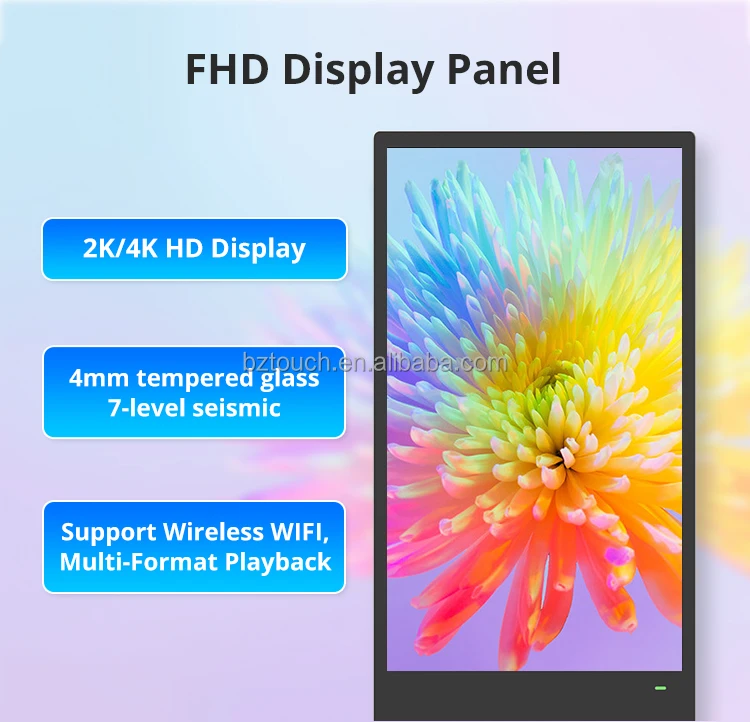 43 Inch HD 4K Display Android 10 Points IR Touch Interactive Digital Marketing Advertising Display Screen