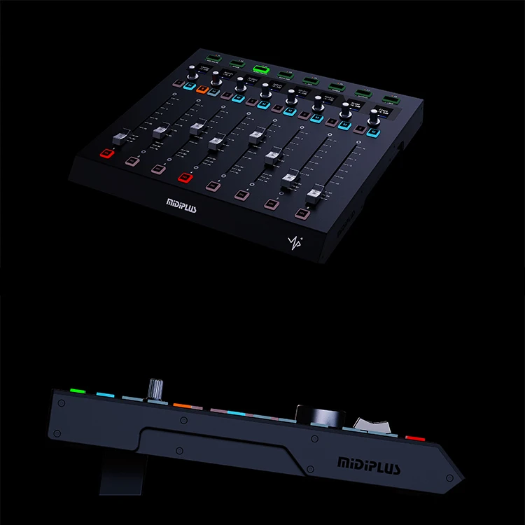 MIDIPLUS Up Midi Mixer 32 Channel Digital Audio Processing 8 Intelligent Motorized Faders Specifically Designed Daw Controller