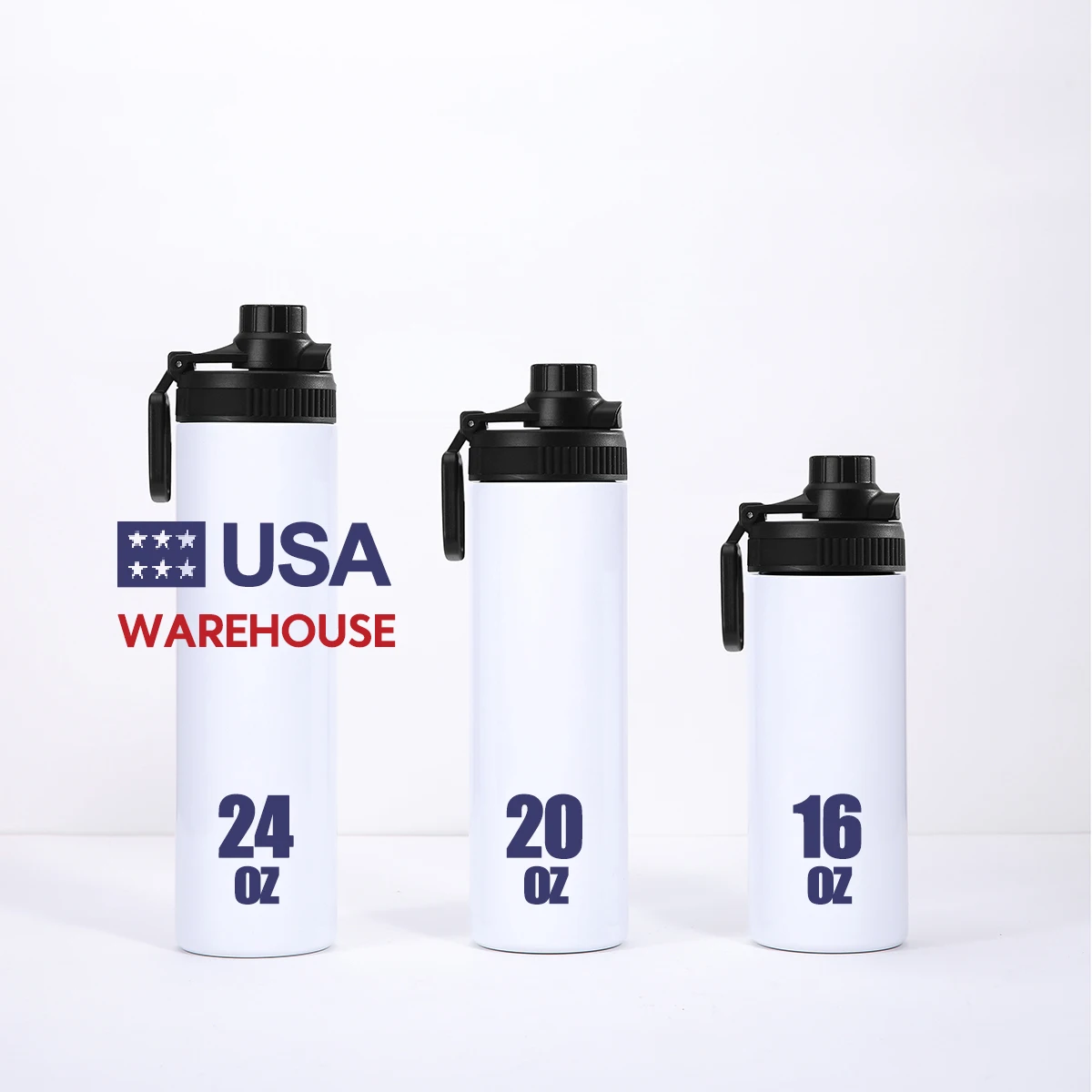 USA warehouse 24oz stainless steel Insulated vacuum mug sublimation blanks straight skinny tumblers cup gym water bottle