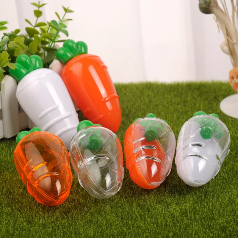 Factory Direct Supply Creative Carrot Plastic Transparent Candy Box Easter Chocolate Plastic Candy Boxes