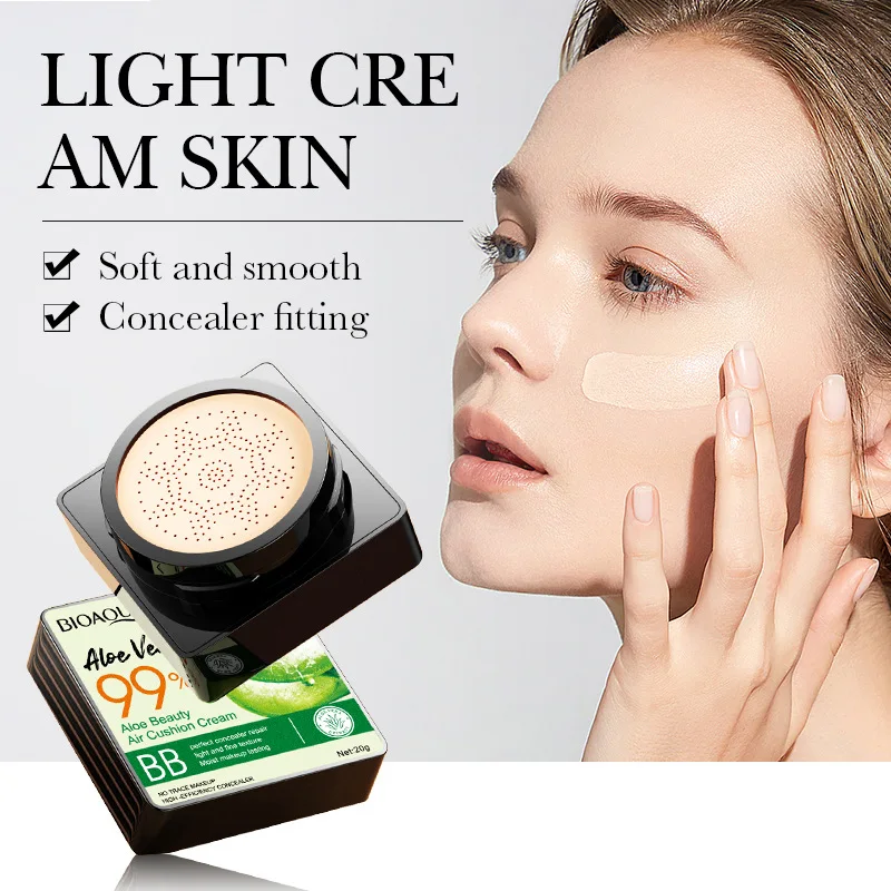 BIOAQUA 2-color Beauty Cream NAloe Vera Bb Cream Concealer  Brightening Liquid Foundation Isolation Cream 20g