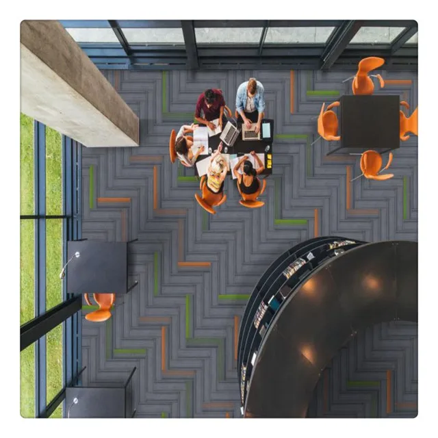 Wholesale Removable PP Material PVC Backed Loop Pile Carpet Tiles in Guangzhou