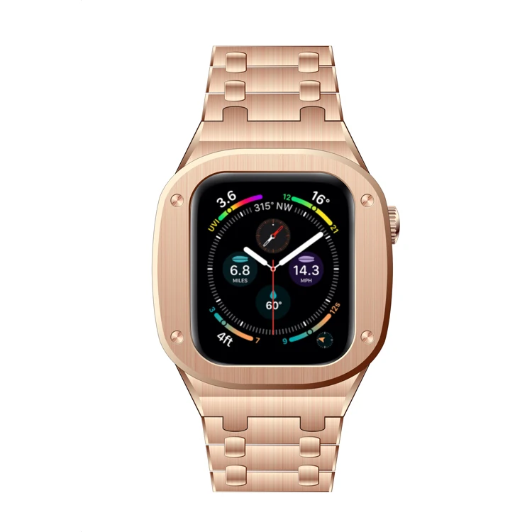  Корпус часов golden concept для apple watch роскошный корпус 44 мм из нержавеющей стали 316L с ЧПУ Apple