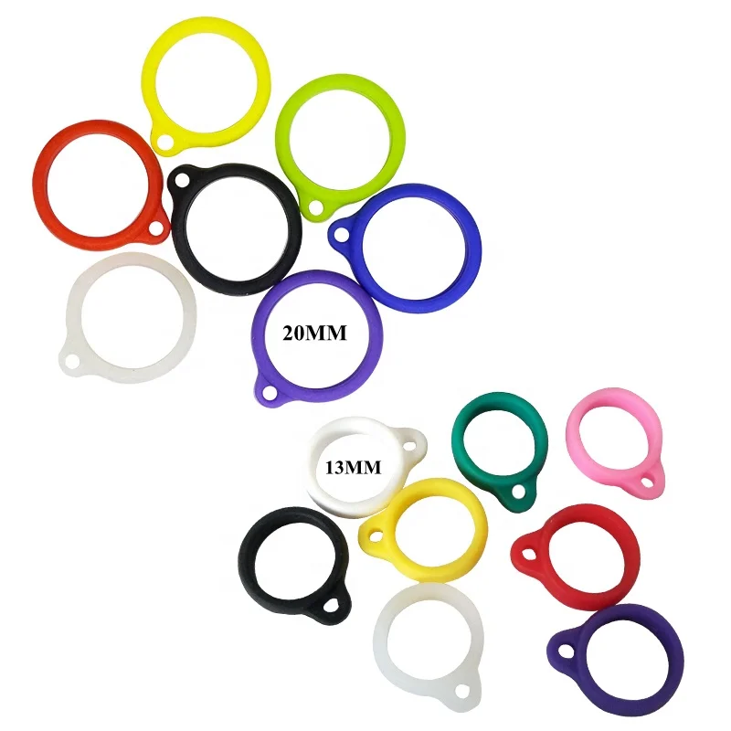 
13mm Ring silicone with buttonhole Anti slip rubber band vape ring Vape Band Covering Rubber Ring e cigarette 
