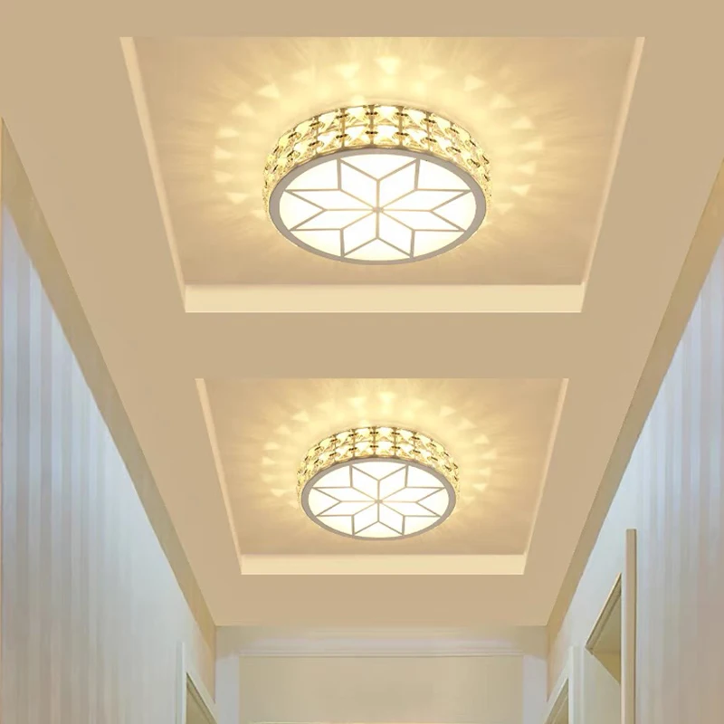 Modern Simple Dining BedRoom Led Crystal Chandeliers luxury Indoor Fixtures Home Light Led Ceiling Lamp Aisle Corridor Lights