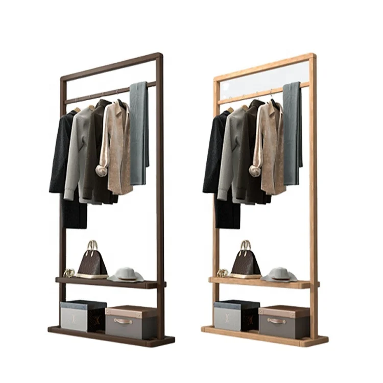 Shoe Rack Hanger Coat Rack Solid Wood Simple Household Indoor Shoe Cabinet Storage Shelf