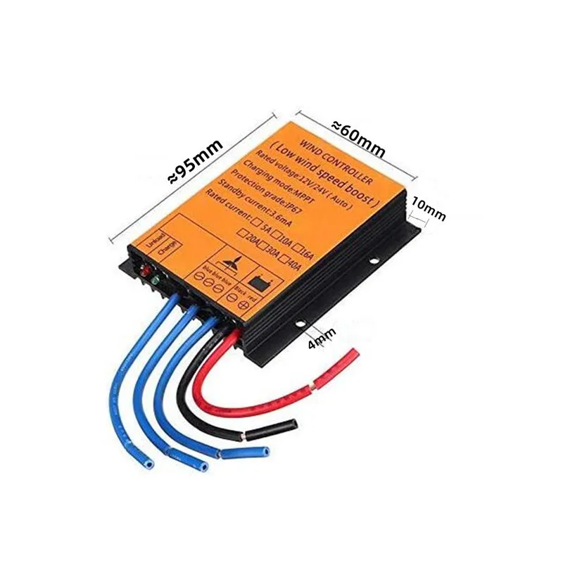 Small Waterproof New Energy Wind Driven Generator Charge Controller 300-1000W Auto MPPT Low Wind Speed Boost Controller