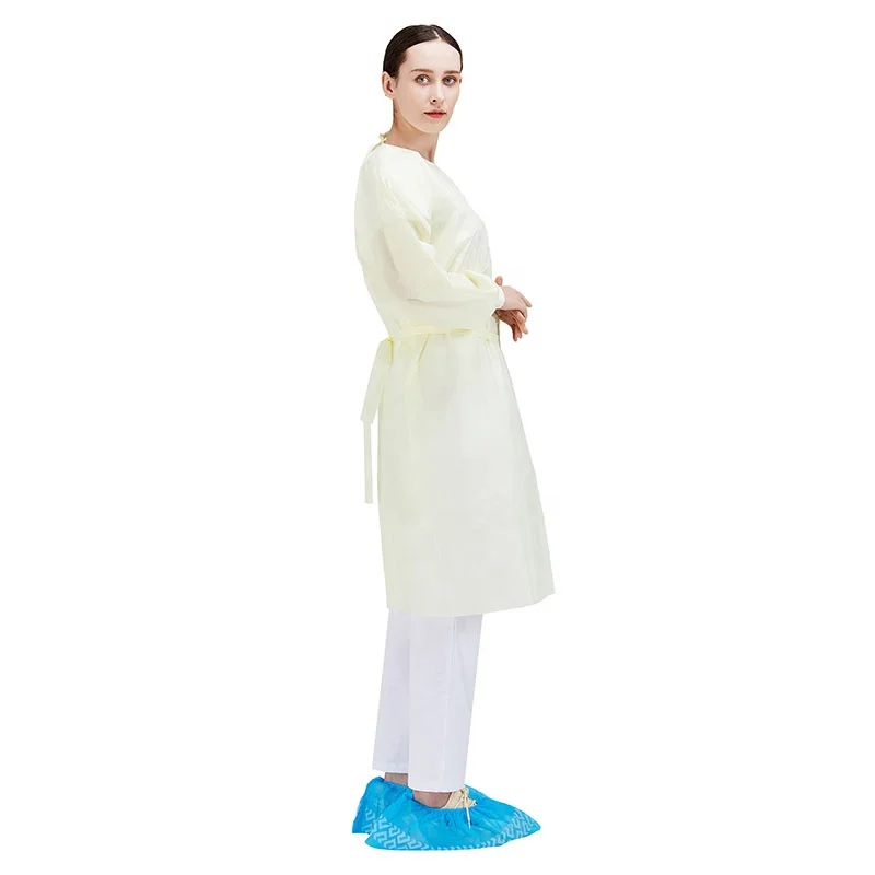 Medium Weight Isolation Gown with  Knit/Elastic Cuffs