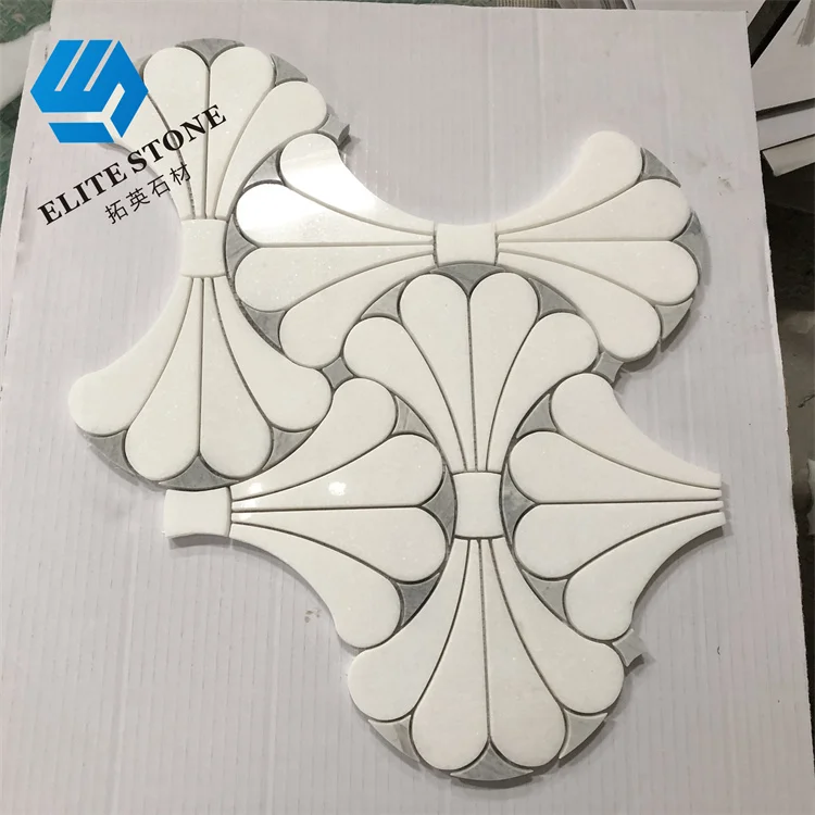 China Mixed Color Waterjet Marble Mosaic with Many Kinds of Pattern Wall Mosaic Tiles
