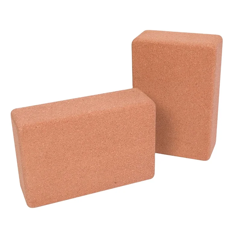 Low MOQ Eco-Friendly Environmental sustainable 369 Inches Cork Blocks With Custom Logo Yoga Exercise Wooden brick for fitness