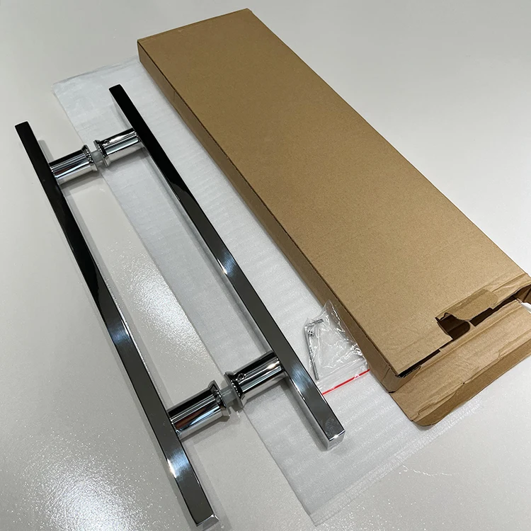 Hotel Shower Bathroom Room Glass Door Handle Home Interior Door Handle Modern Mirror Office Kitchen Sliding Door Handle Black