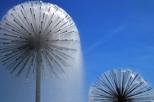 Garden Fountain Stainless Steel Dandelion Water Nozzles 1-1/2'