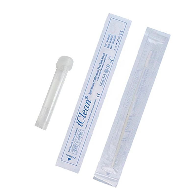 Medical Disposable Sampling Swab Sticks With Tubes, Transport Tube And Flock Swab