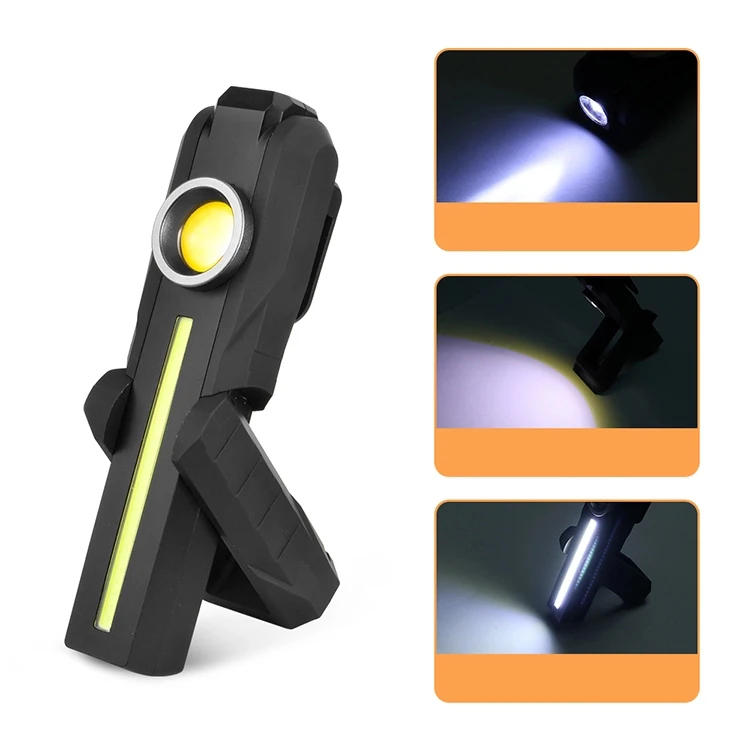 STARYNITE super bright led portable rechargeable round cob work light magnetic base with hook