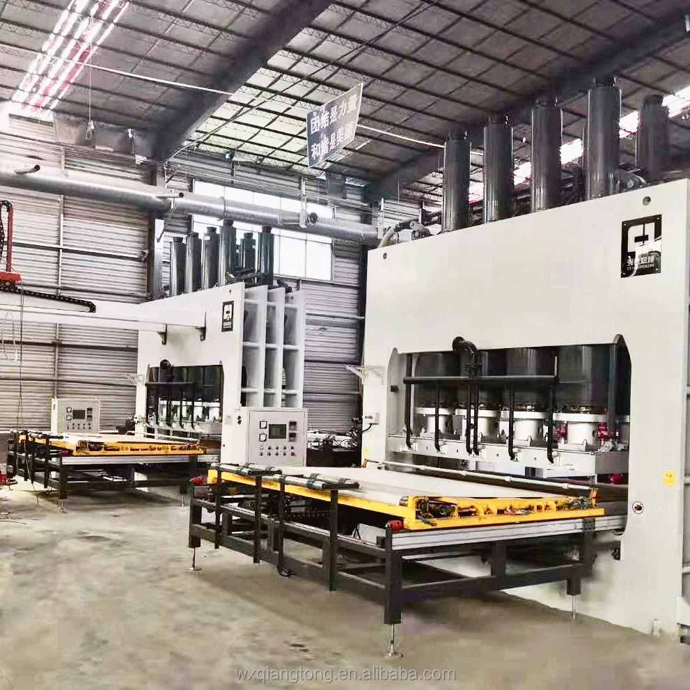 Wood panel laminating hot press machine/ chipboard laminate hot press machine