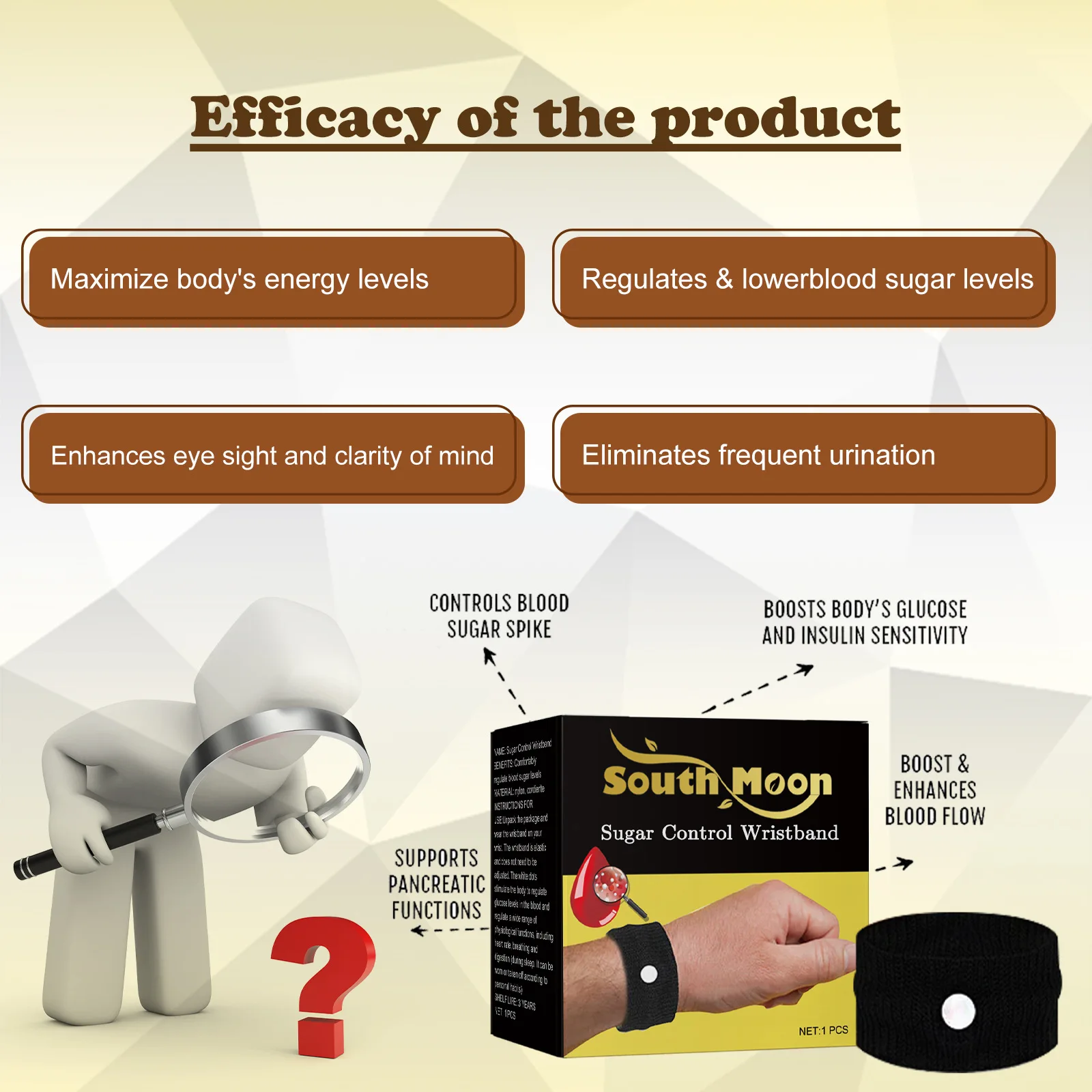 Браслет для контроля уровня сахара контроль глюкозы в крови уход за телом ремешок на запястье регулирующий уровень медицинские инструменты