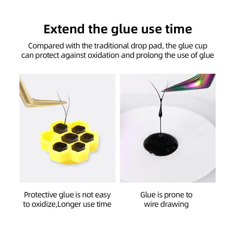 IRISMANLI Heart Shape circular Plastic Holder Professional Glue Cup Ring Eyelash lash Extension Glue Holder