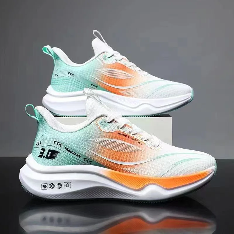 Running Sports New Flying Woven Mesh Casual Fashionable Shoes Comfortable Breathable Soft Sole Lightweight Mens Sneaker