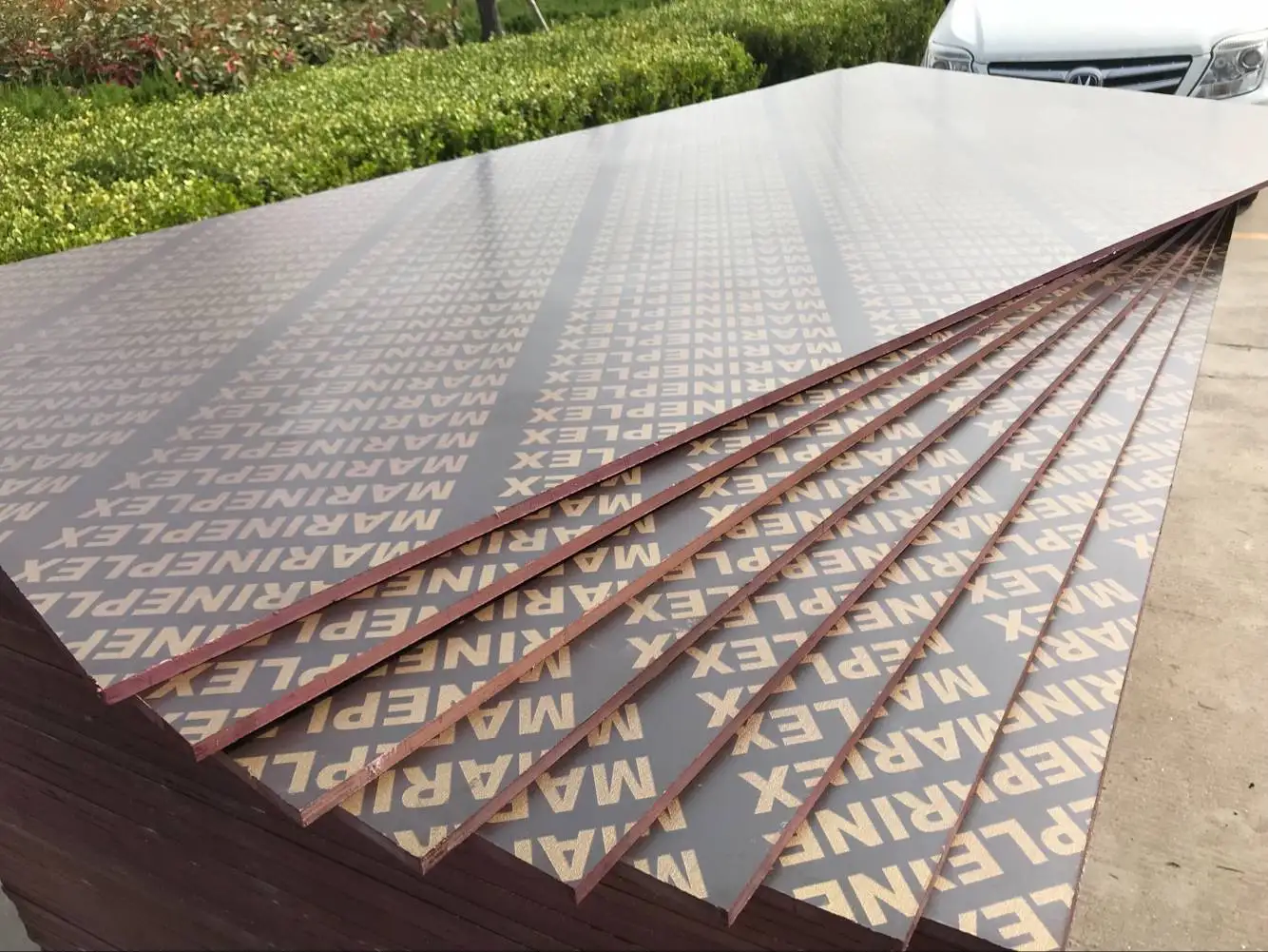 Full Poplar Two Times Hot-Press Film Faced Plywood / Marine Plywood for Building