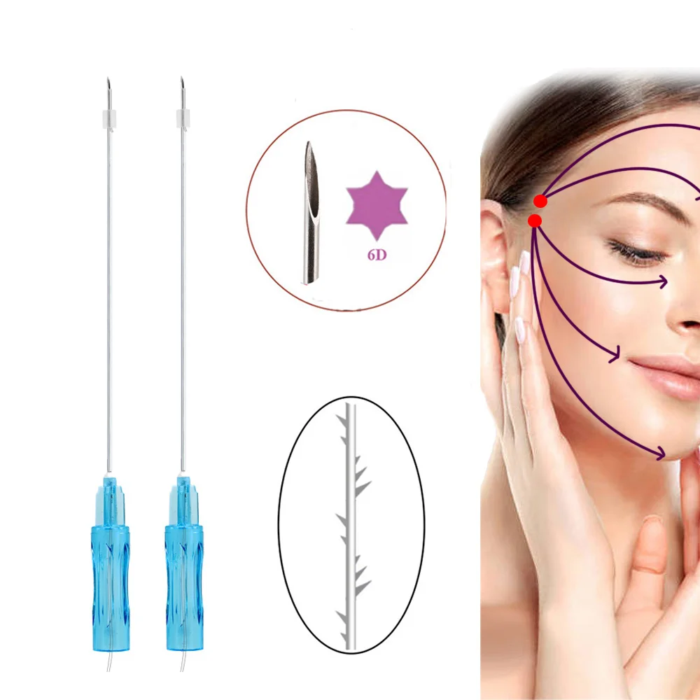 Тензоры для лица 19 г 21 23 60 мм 120 острые иглы Fios PCL челюсти линии груди подтяжки винты корейские нитки 6D