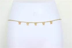 Модная индивидуальная цепочка на талию со стразами, подвеска в виде бабочки с кристаллами, женское украшение на талию, Однорядная цепочка на талию со стразами