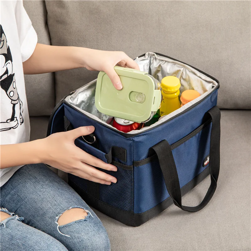 Hot Selling 10L Oxford Cloth Insulated Thermal Cooler Bag Portable Tote Picnic Lunch Cooler Bag Box for Beach Office Work