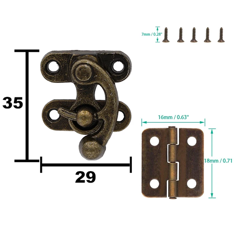 Mini Jewelry Boxes Hinges Latch For Cigar Box