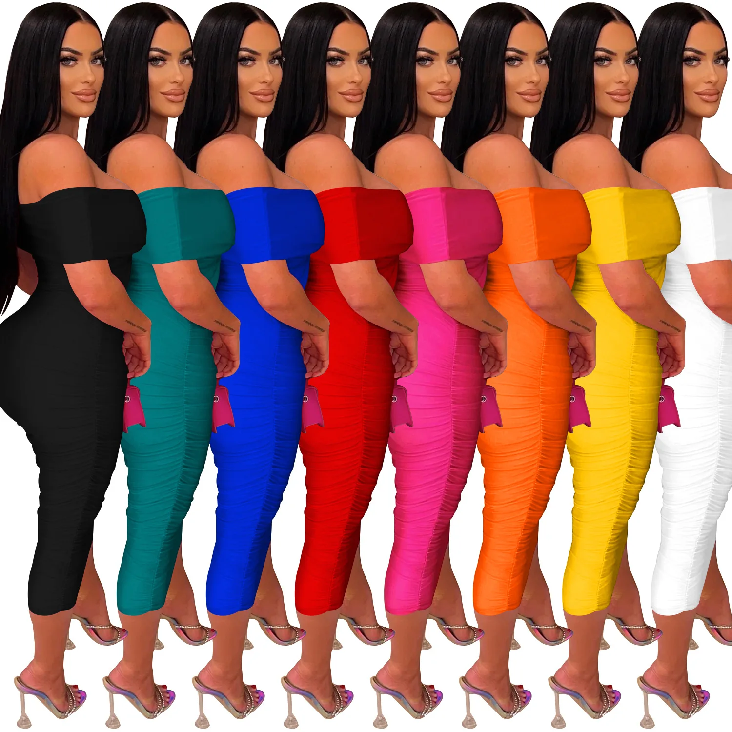 High Quality Summer Party Dress 2024 Elegant Wedding Dresses Strapless Pleated Bodycon White Mini Cocktail Dresses Formal