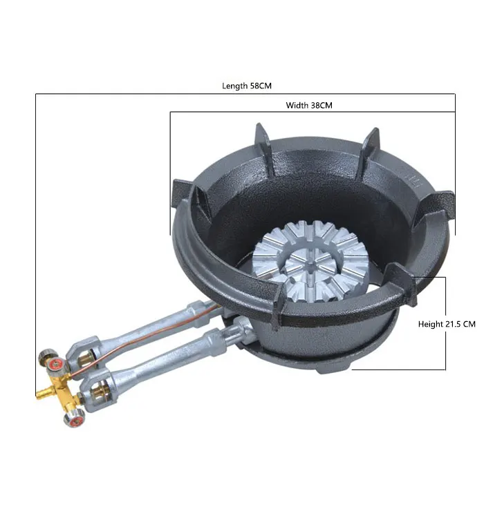 High Efficient Medium Pressure Cast Iron Gas Cooker Burner Gas Stove