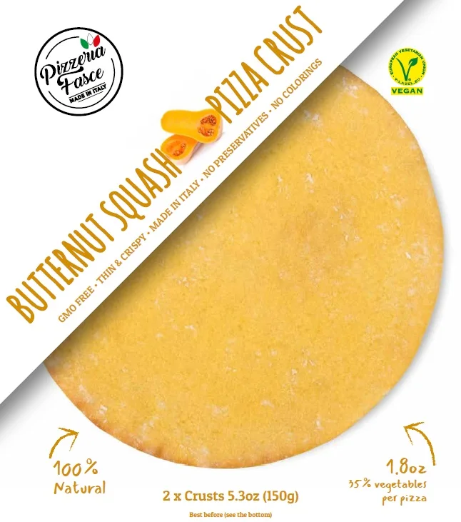 Ambient Butternut Squash Pizza Crust Made in Italy Vegetable Healthy Food High Quality Base Flat Bread Dough Supplier
