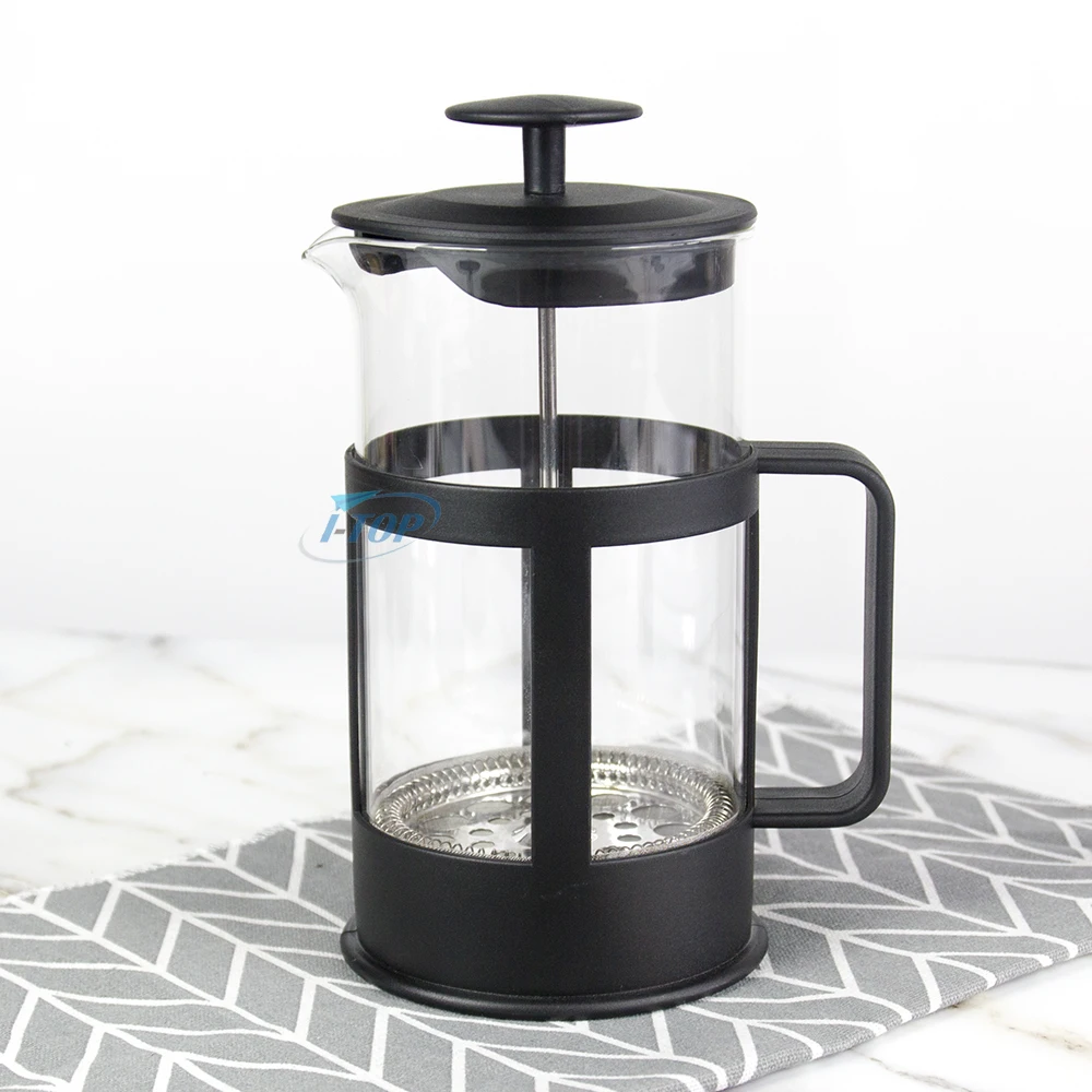 Factory Price Wholesale Polished Customized Logo Borosilicate glass  coffee press