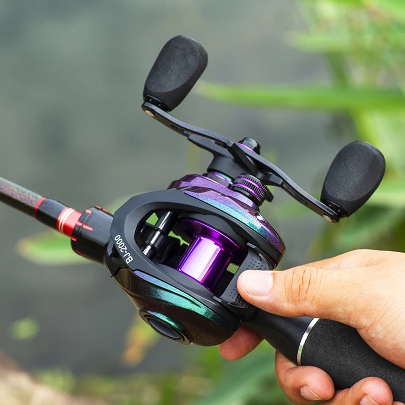 LINNHUE Wholesale Water Drop Metal Click System Fishing Reels Hand Wheel Casting Type for Baitcasting for Fake Baits from China