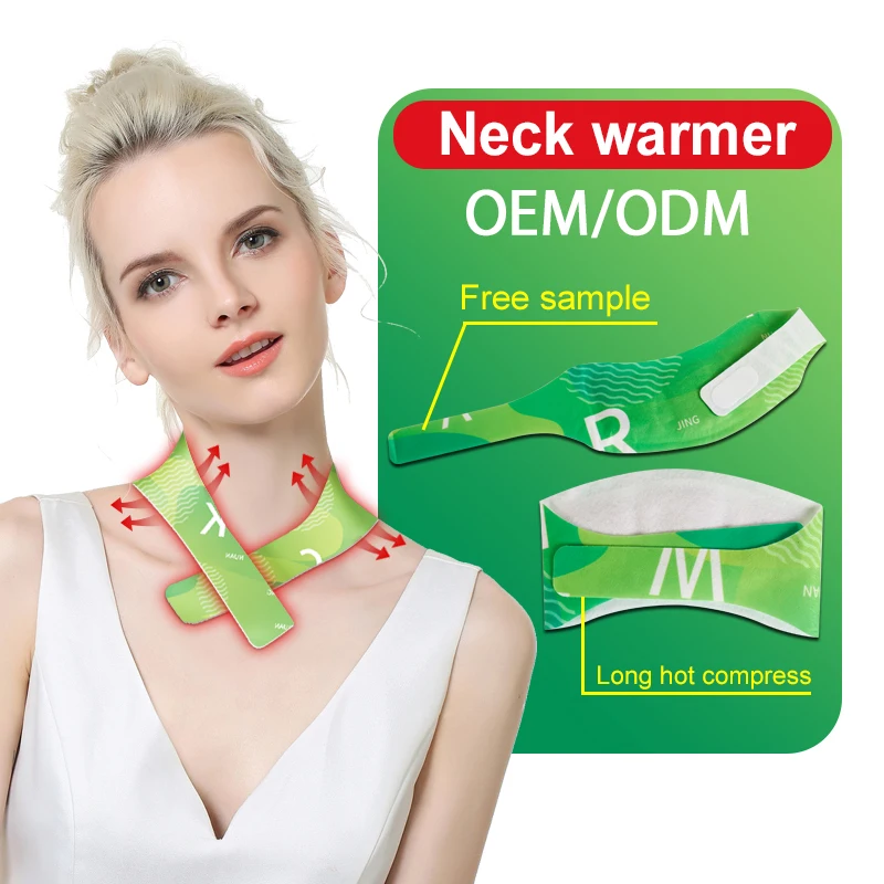 Natural herbal air-activated neck and shoulder heating pads for pain relief