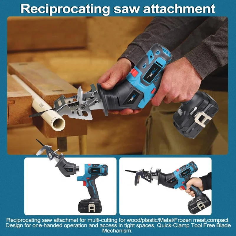 20V 5 in 1 multifunction Cordless Oscillating Tool,Jig Saw Reciprocating saw and Mouse Sander attachments