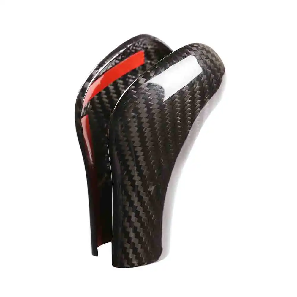 Real Carbon Fiber Shift Knobs  Head Sticker Cover For Porsche Cayenne 2011-2017