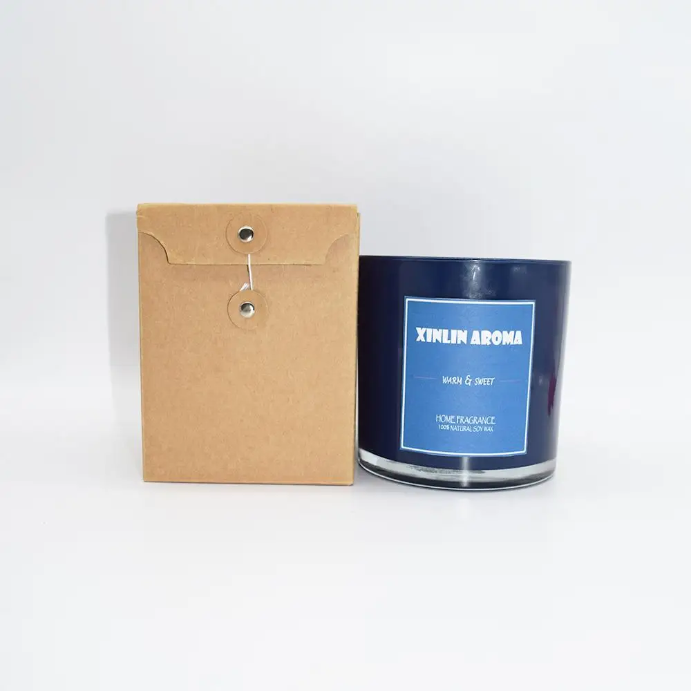 Large size glass jar scented candles Long time Burning  Wood Wick Soy wax  aromatheropy  candle