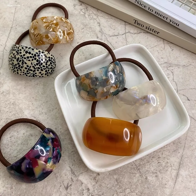 Fashionable Acetate Elastic Rubber New Designs Simple Hair Rope Hair Decoration Hair Accessories for Girls Sweet Style