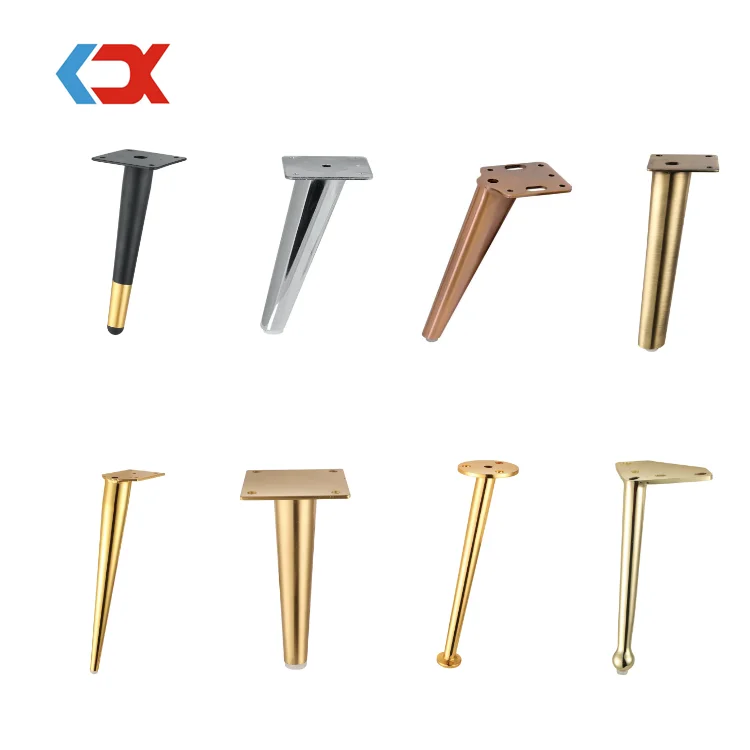 Iron Tapered Sofa Leg Furniture Support for Chairs,Bedsides,Cabinets,and Sofas Gold Brass and Steel Furniture Feet 100mm-400mm